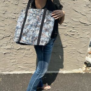 Stylish Blue Patterned Tote Bag